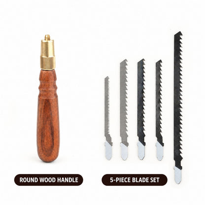 Mini Hand Saw Wooden Handle Replaceable Fine/Coarse Blade Wood Cutting Tool