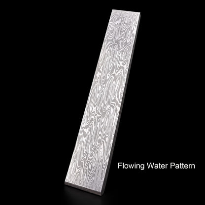 Handmade Damascus Steel Billet 500x50x5mm Pattern-Welded Knife Blade Blank DIY
