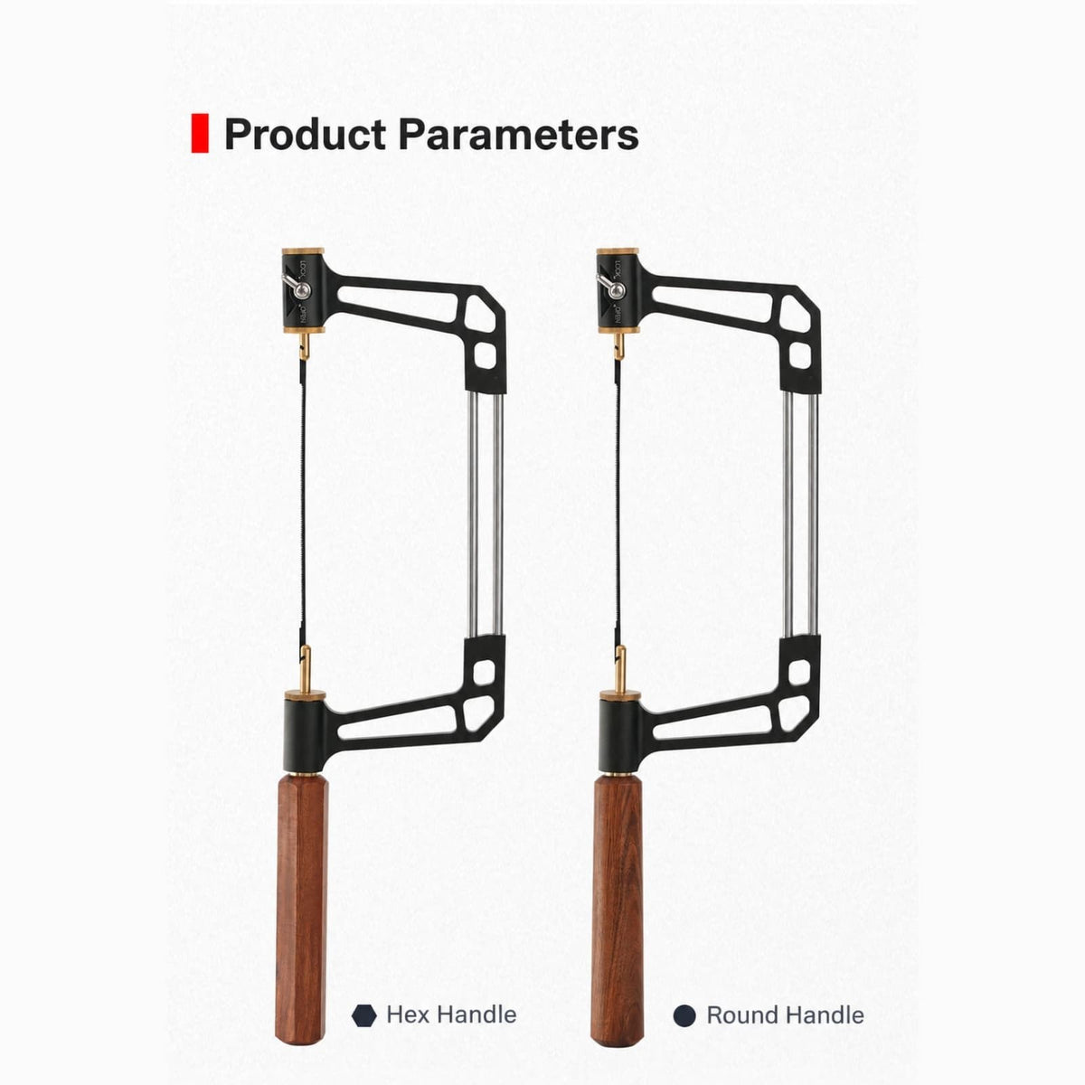 Wooden Handle Coping Saw, Replaceable Blade, Precision Wood Curving Saw Tool
