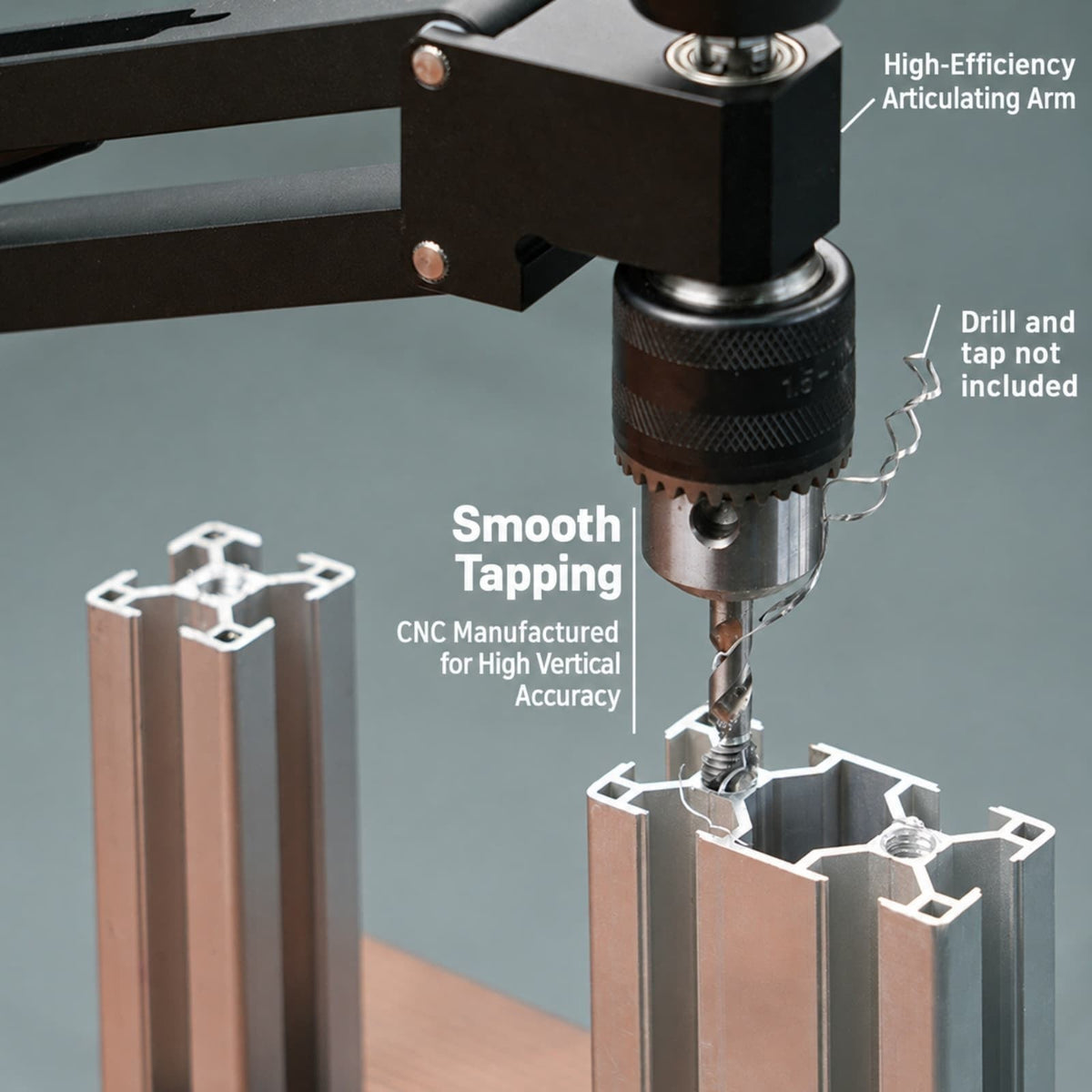 Aluminum Extrusion Cantilever Tapping Jig Drill Guide Vertical Hand Drill Mount