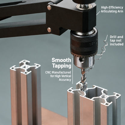 Aluminum Extrusion Cantilever Tapping Jig Drill Guide Vertical Hand Drill Mount