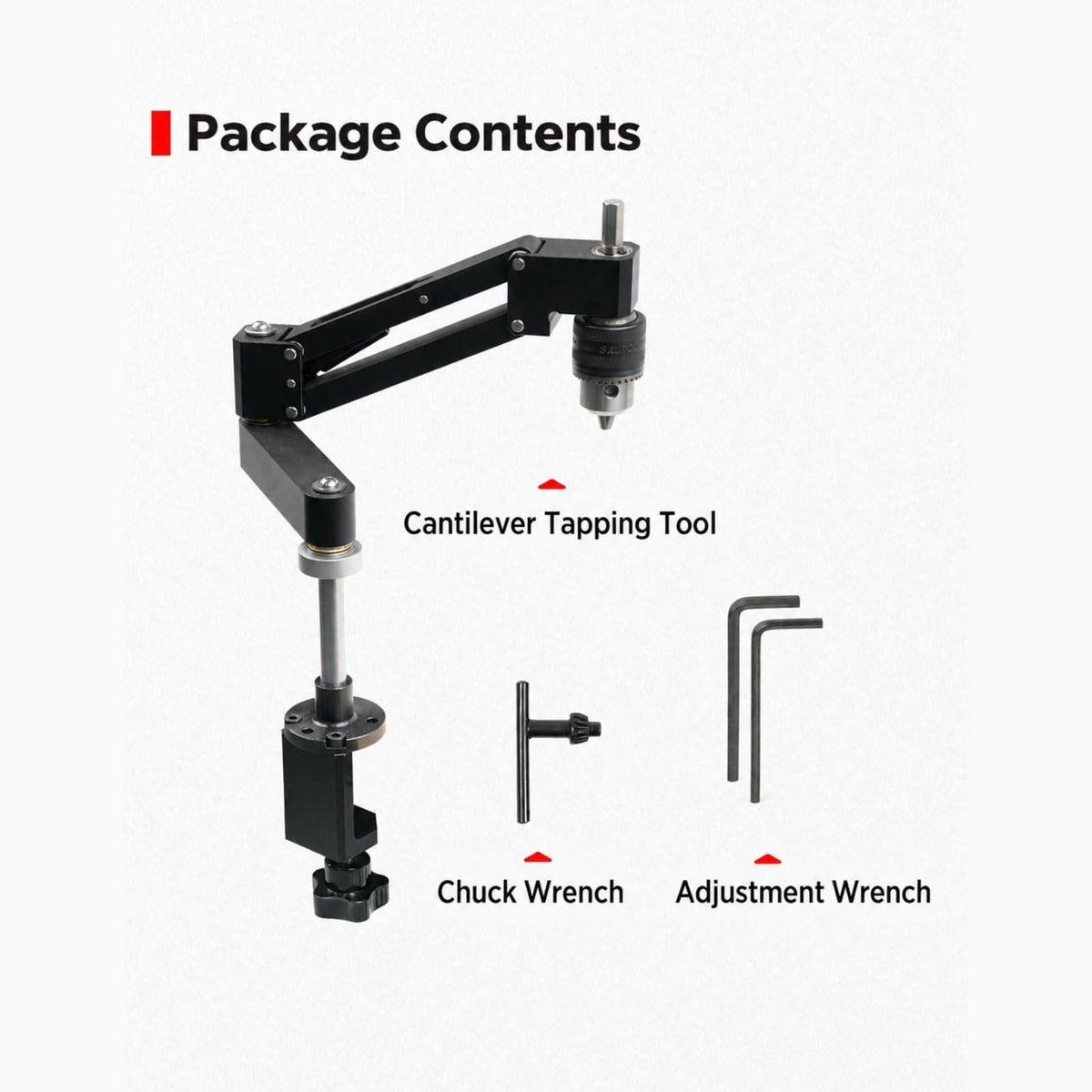 Aluminum Extrusion Cantilever Tapping Jig Drill Guide Vertical Hand Drill Mount