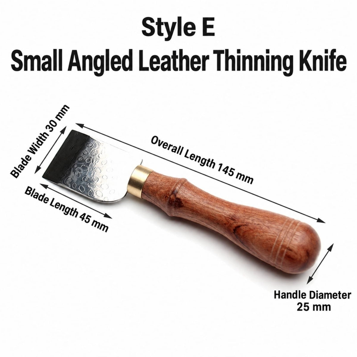 Multi-Size Damascus Steel Leather Craft Skiving Knife Red Sandalwood Handle
