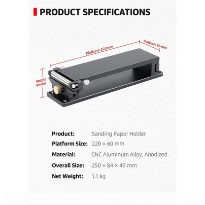 Adjustable Knife Sharpening Sandpaper Holder for Woodworking and Leather Craft