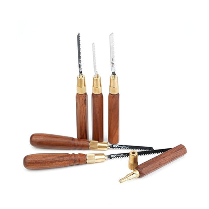 Mini Hand Saw Wooden Handle Replaceable Fine/Coarse Blade Wood Cutting Tool