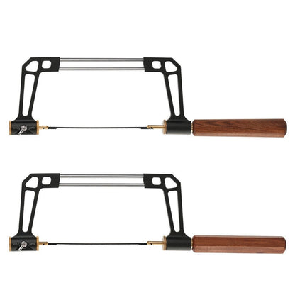 Wooden Handle Coping Saw, Replaceable Blade, Precision Wood Curving Saw Tool
