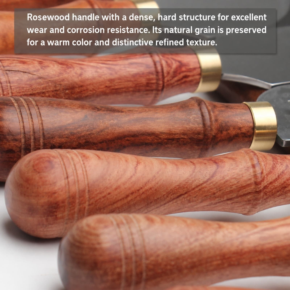 Multi-Size Damascus Steel Leather Craft Skiving Knife Red Sandalwood Handle