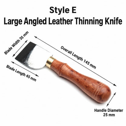 Multi-Size Damascus Steel Leather Craft Skiving Knife Red Sandalwood Handle