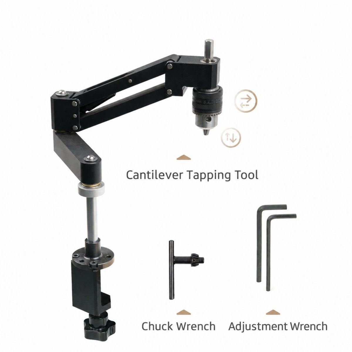 Aluminum Extrusion Cantilever Tapping Jig Drill Guide Vertical Hand Drill Mount