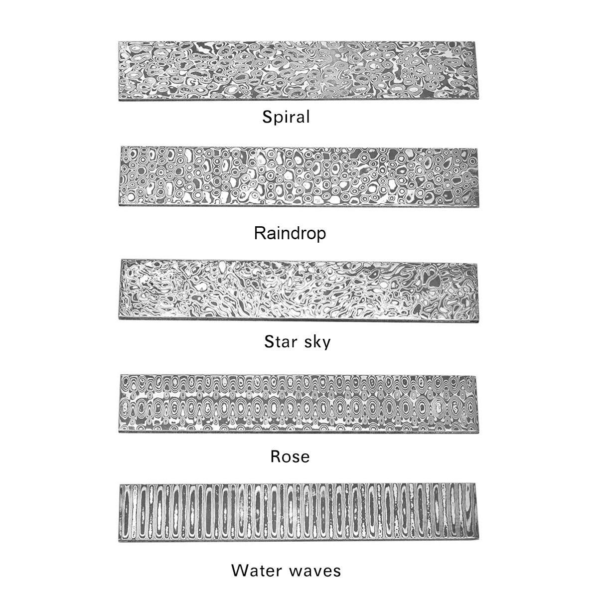 Handmade Damascus Steel Billet 500x50x5mm Pattern-Welded Knife Blade Blank DIY