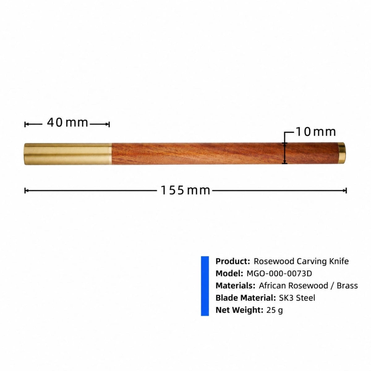 Brass & Wood Pen Knife Alloy Blade Precision Craft Tool for Paper Model Carving