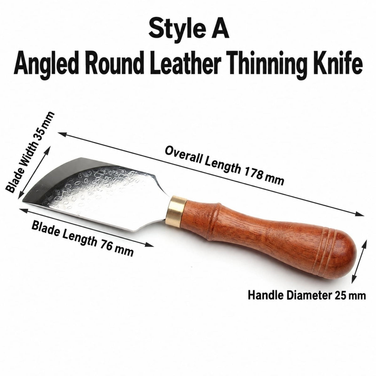 Multi-Size Damascus Steel Leather Craft Skiving Knife Red Sandalwood Handle