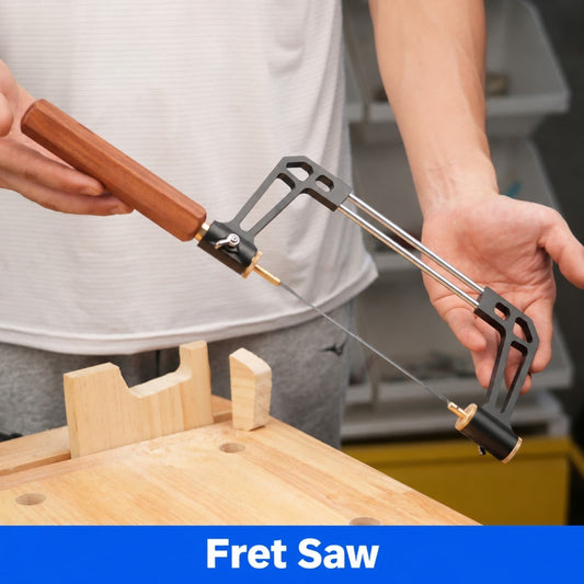 Wooden Handle Coping Saw, Replaceable Blade, Precision Wood Curving Saw Tool