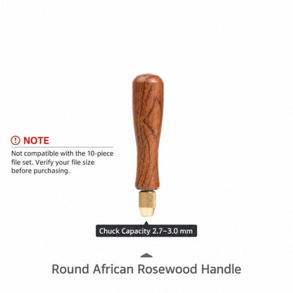 Titanium-Coated Diamond File with Solid Wood Handle for Metal Glass Stone