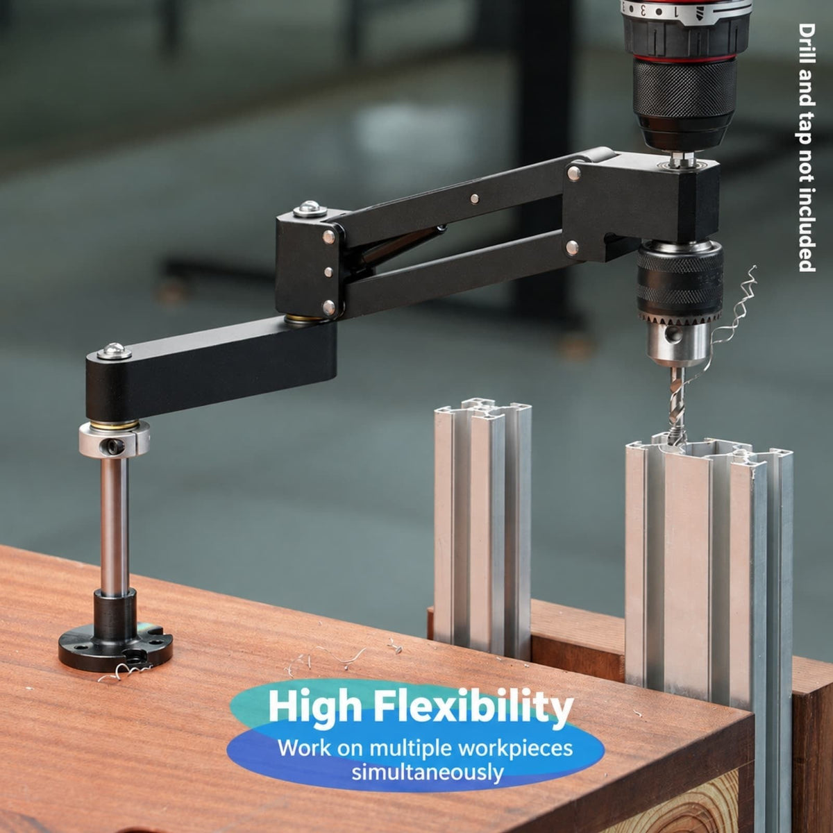 Aluminum Extrusion Cantilever Tapping Jig Drill Guide Vertical Hand Drill Mount