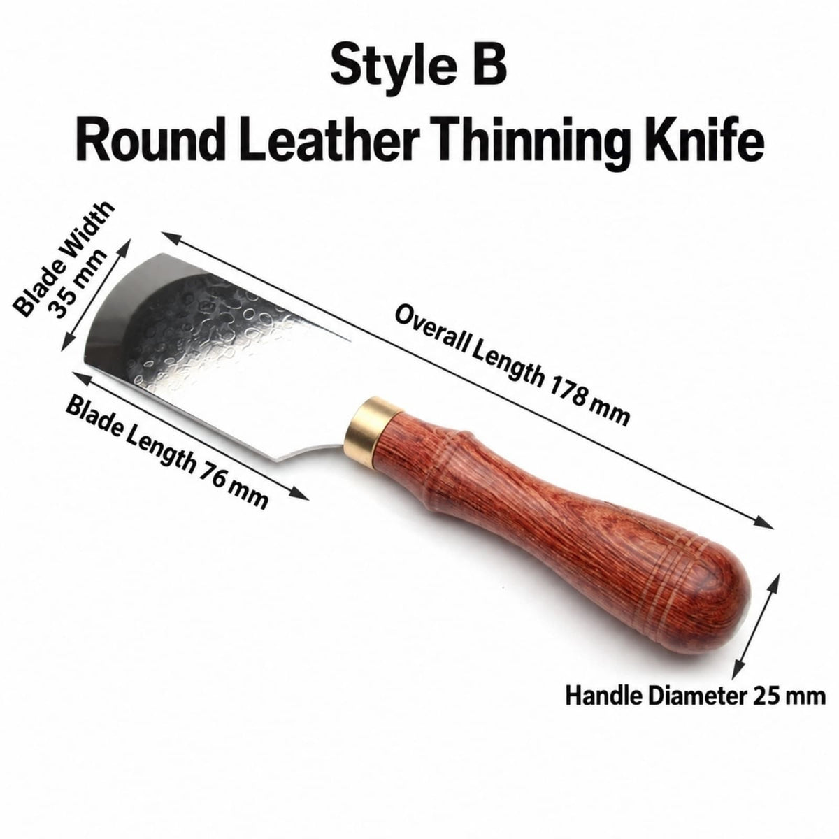 Multi-Size Damascus Steel Leather Craft Skiving Knife Red Sandalwood Handle