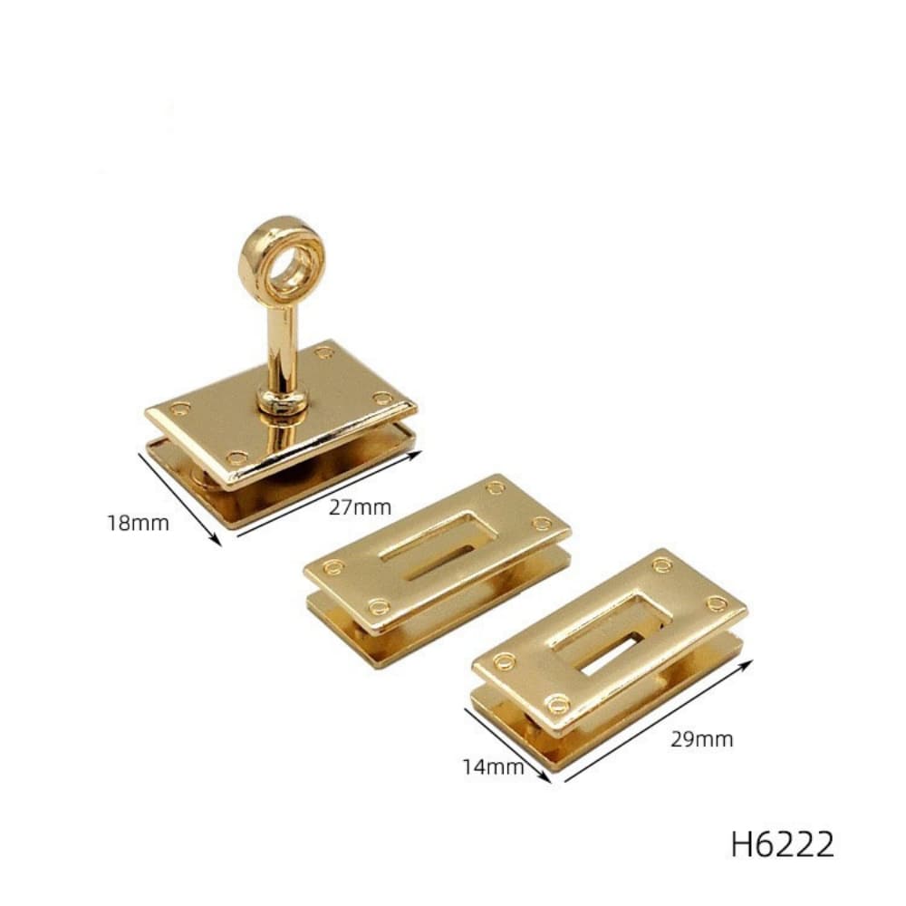 Metal Clasp Lock Suitcase Kelly Bag Parts Hasp Buckle Leather Craft Accessories