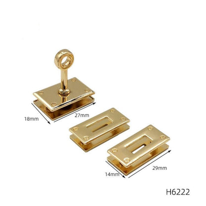 Metal Clasp Lock Suitcase Kelly Bag Parts Hasp Buckle Leather Craft Accessories