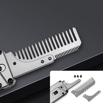 Titanium Folding Utility Knife with Replaceable Blade – Carrot Comb Style EDC Box Cutter Tool for Package Opening