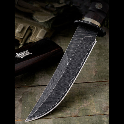 Hand Forged Japanese Style Damascus Fruit Knife Luxury Outdoor Camping Blade for Collection EDC Camping, Hunting, Self-defense Tactics, Practical Survival