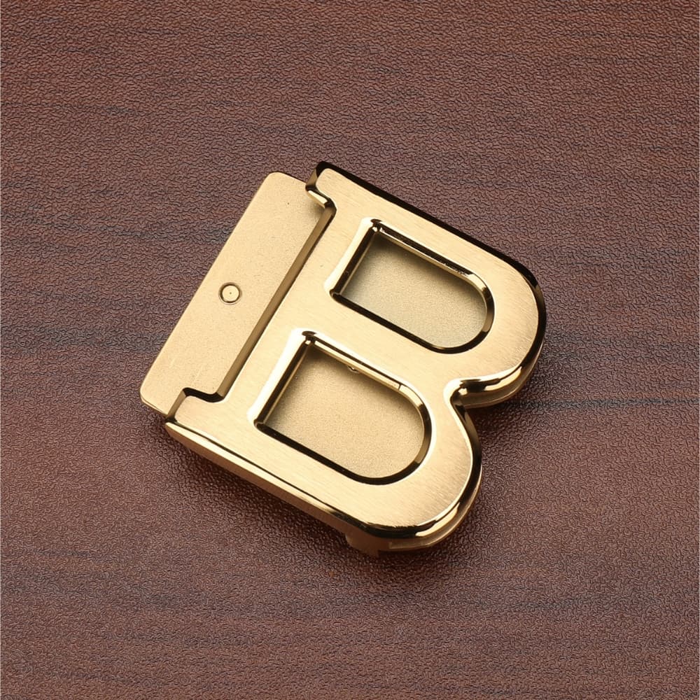 Stainless Steel Letter Shape Design Belt Buckle Replacement for Making 38mm Width Luxury Leather Belt DIY