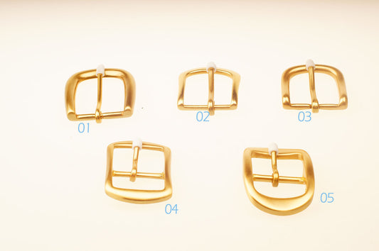 Solid Brass Pin Buckle for Men Women Leather Belt Replacement Snap On 35mm gold