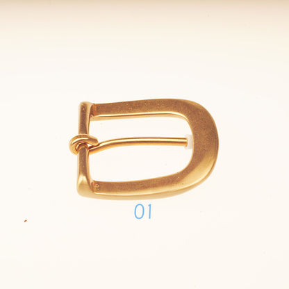 Solid Brass Pin Buckle for Men Women Leather Belt Replacement Snap On 35mm gold