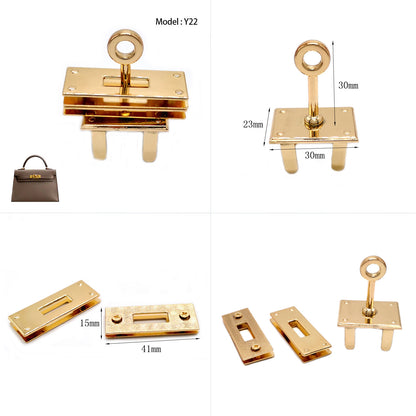 Metal Clasp Lock Suitcase Kelly Bag Parts Hasp Buckle Leather Craft Accessories