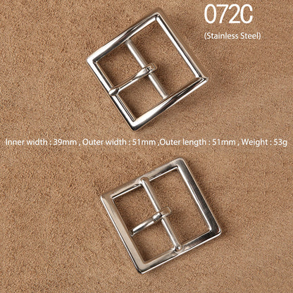 Fashion Solid Brass Pin Belt Buckle for Men Women Leatherwork craft DIY 40mm