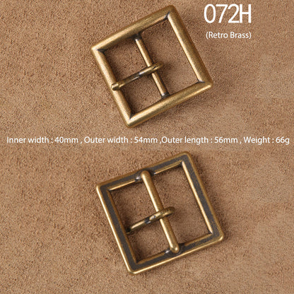 Fashion Solid Brass Pin Belt Buckle for Men Women Leatherwork craft DIY 40mm