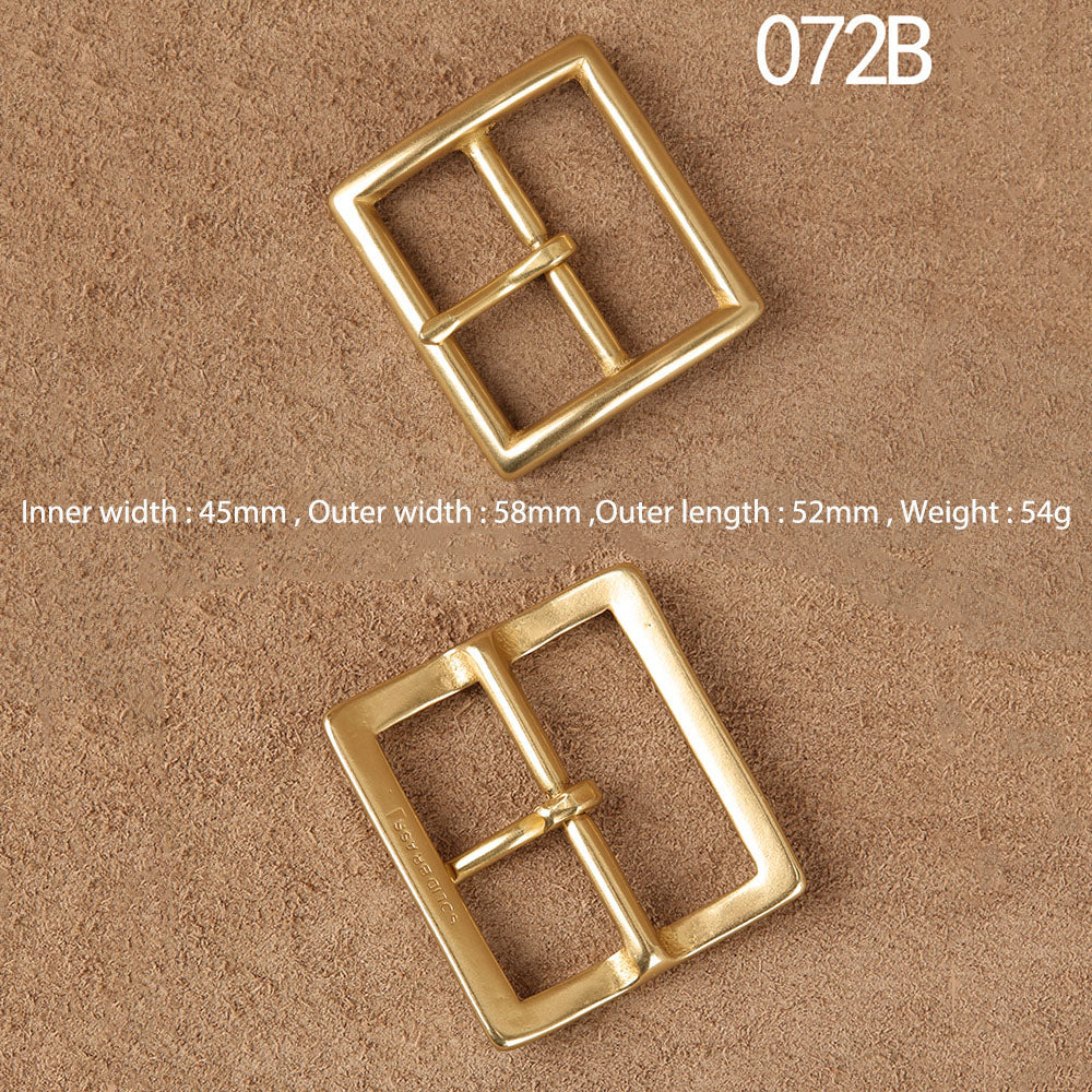 Fashion Solid Brass Pin Belt Buckle for Men Women Leatherwork craft DIY 40mm