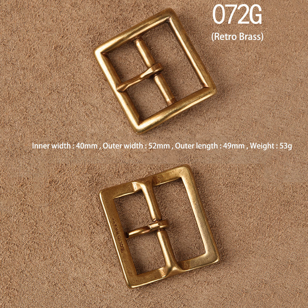 Fashion Solid Brass Pin Belt Buckle for Men Women Leatherwork craft DIY 40mm