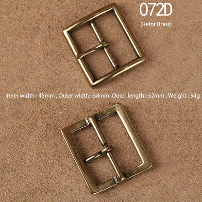 Fashion Solid Brass Pin Belt Buckle for Men Women Leatherwork craft DIY 40mm