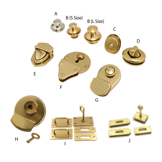 Solid Brass lock catch Cambridge bag copper hasp Buckle Leathercraft Accessories