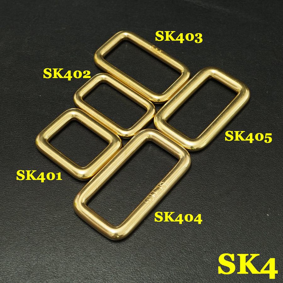 2X Solid Brass Rectangle Buckle Slider Bar Strap Luggage Accessor bag parts SK4