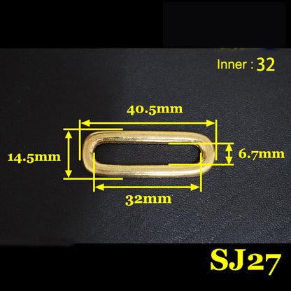 10X Brass shoulder girdle/strap loops accessorie Leathercraft luggage parts SJ27