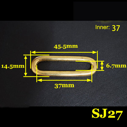 10X Brass shoulder girdle/strap loops accessorie Leathercraft luggage parts SJ27