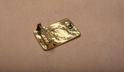 Retro hammered striation Solid Brass Pin Belt Buckle for Men Women Leather craft