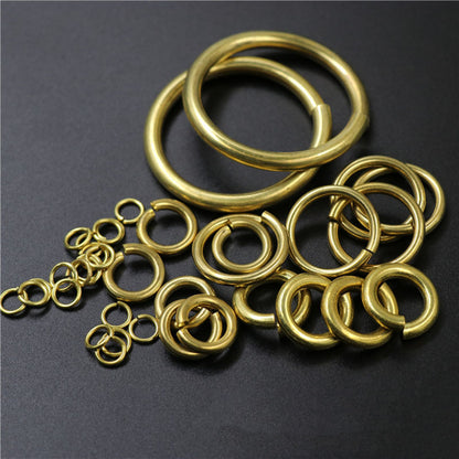 10 X Brass Jump O Rings Connectors Key Chain LeatherCraft Luggage Accessor DIY