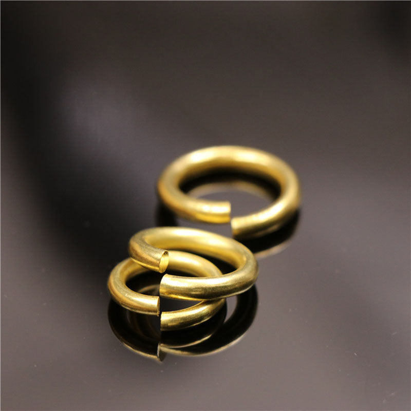 10 X Brass Jump O Rings Connectors Key Chain LeatherCraft Luggage Accessor DIY