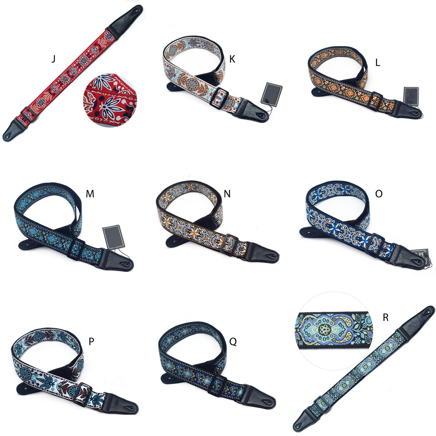 Retro Multicolored Wovened Cotton Shoulder Belt For Uklee Player Guitar Strap