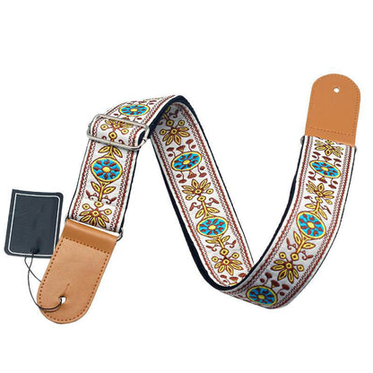 Retro Multicolored Wovened Cotton Shoulder Belt For Uklee Player Guitar Strap