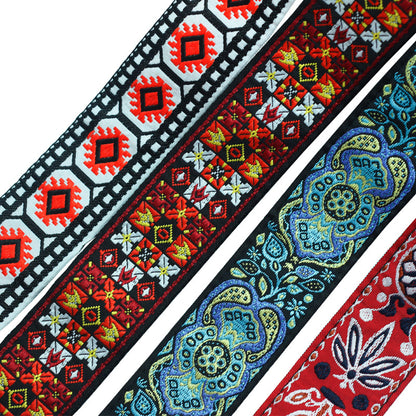 Retro Multicolored Wovened Cotton Shoulder Belt For Uklee Player Guitar Strap