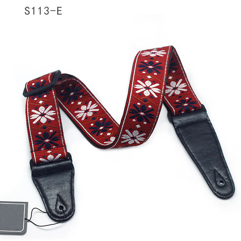 Retro Multicolored Wovened Cotton Shoulder Belt For Uklee Player Guitar Strap