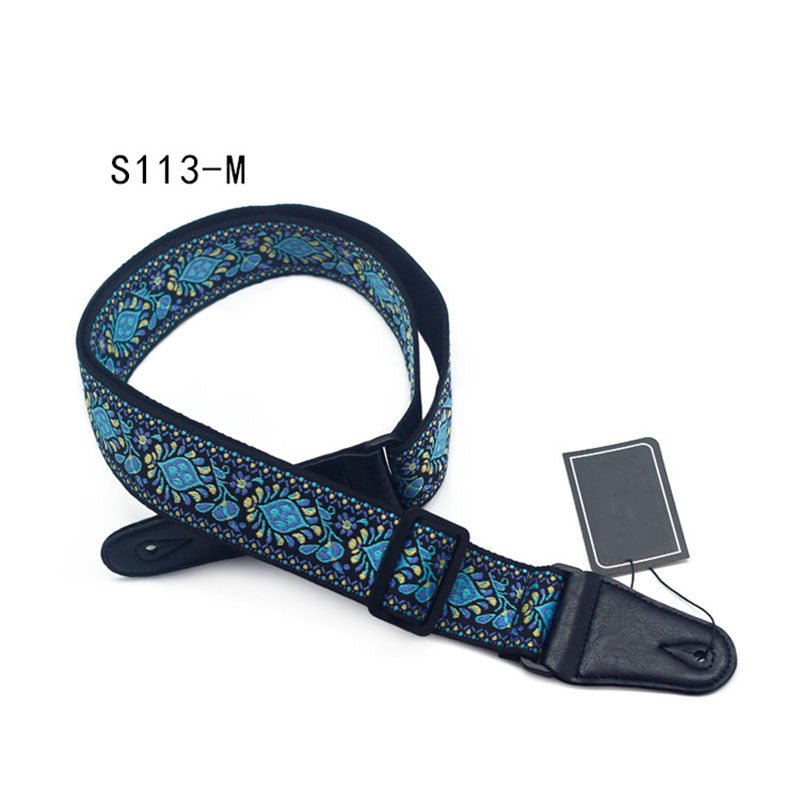 Retro Multicolored Wovened Cotton Shoulder Belt For Uklee Player Guitar Strap