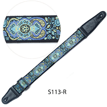 Retro Multicolored Wovened Cotton Shoulder Belt For Uklee Player Guitar Strap