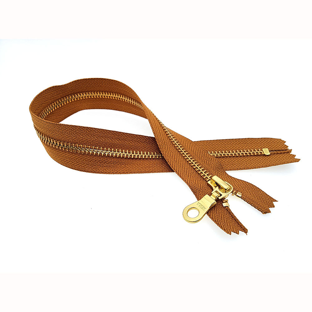 YKK NO 5# Brass Zip Zipper Closed End Metal Heavyweight Jacket Puller 20cm 30cm 40cm 50cm DIY
