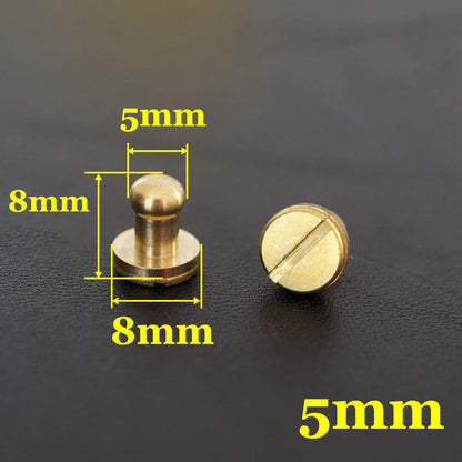 10/20/30pcs Stud Screw Round Head Solid Brass Nail Rivet Button Leathercraft diy