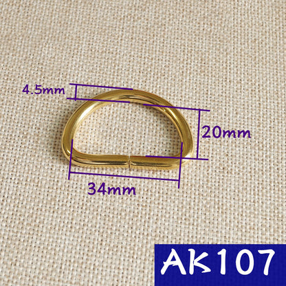 20 X BRASS bifurcated D Ring Chain LeatherCraft Hardware Luggage Accessory DIY