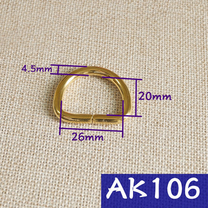 20 X BRASS bifurcated D Ring Chain LeatherCraft Hardware Luggage Accessory DIY